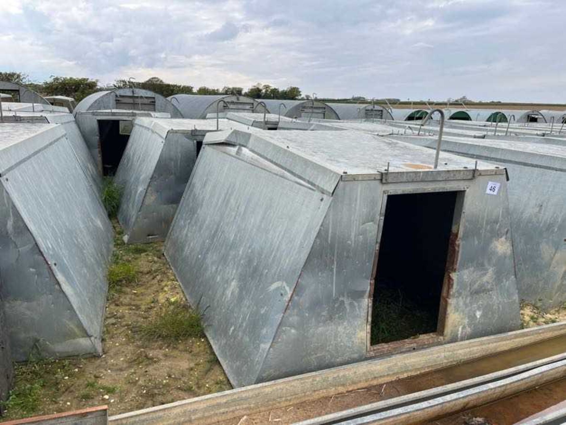 3 x John Booth insulated galvanised kennel farrowing huts - Image 2 of 3