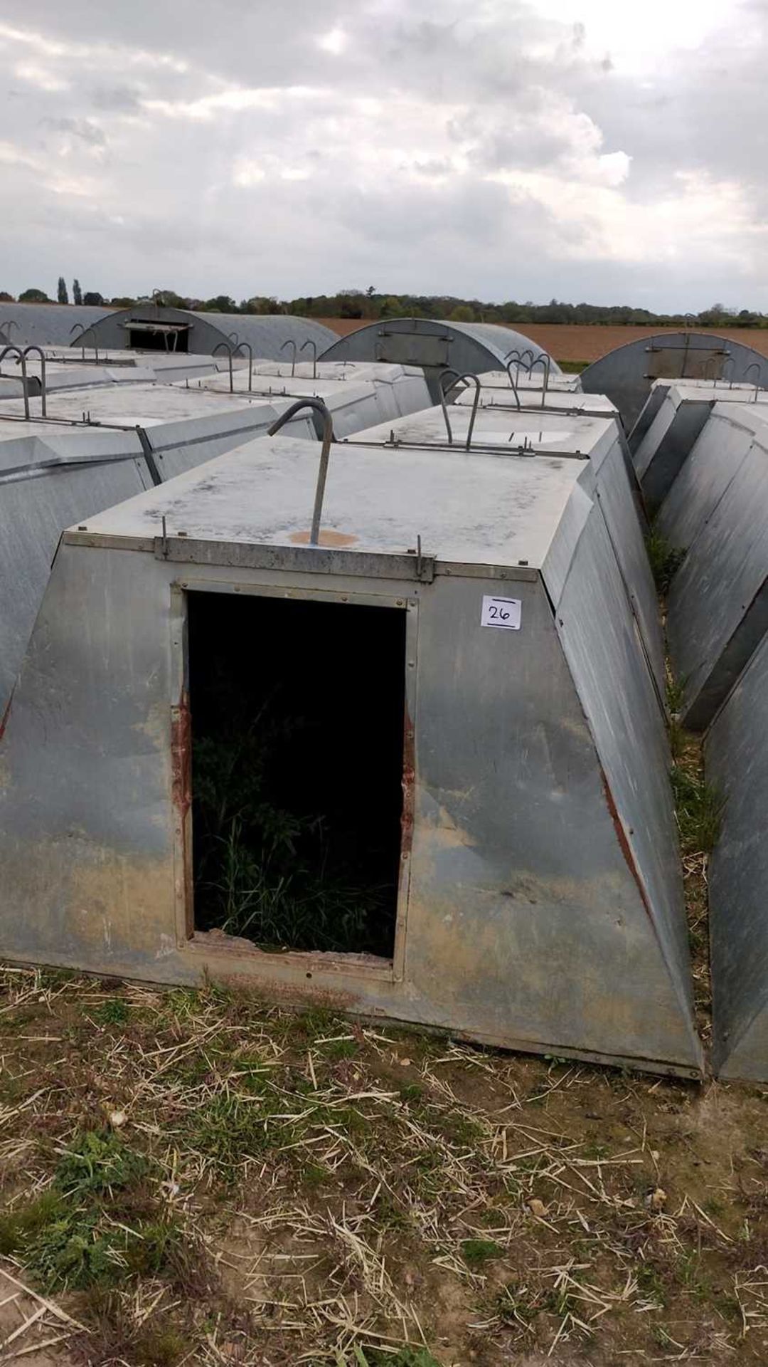 5 x John Booth insulated galvanised kennel farrowing huts