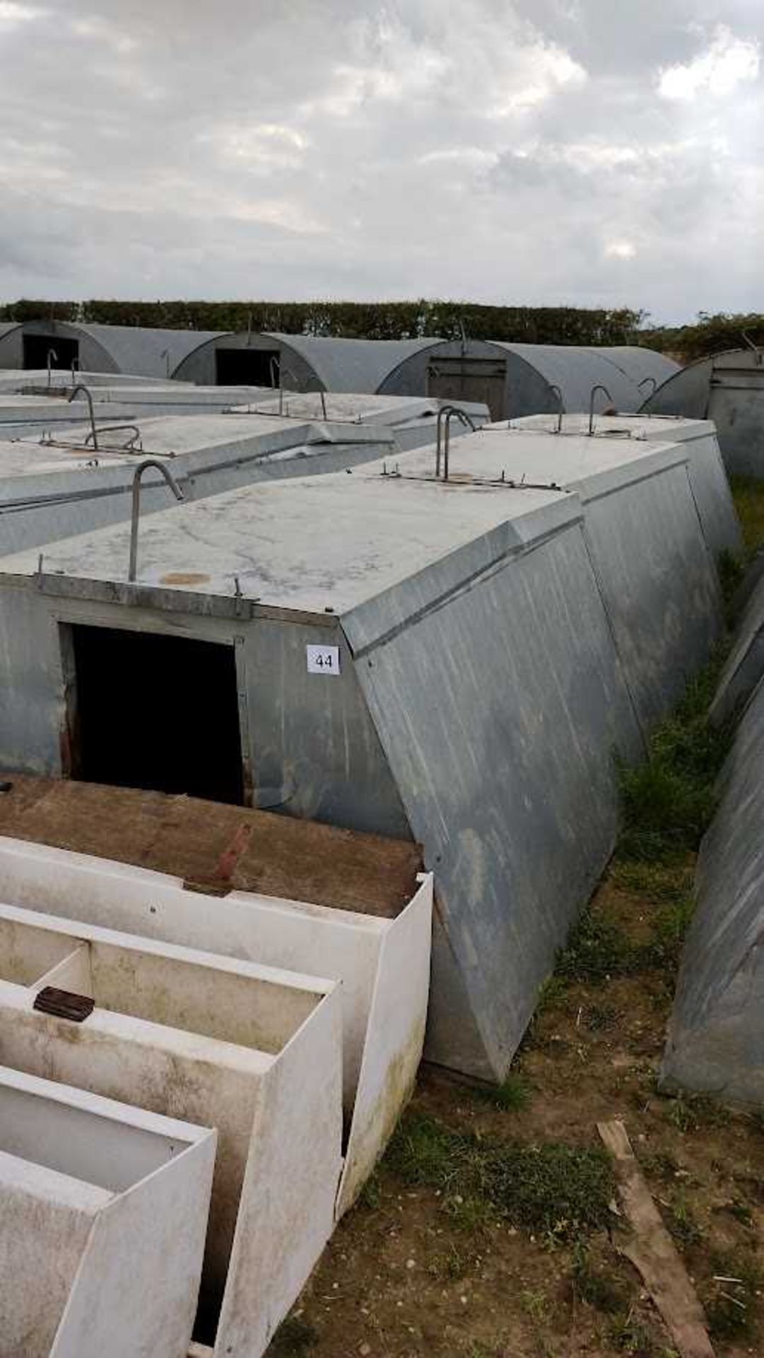 3 x John Booth insulated galvanised kennel farrowing huts