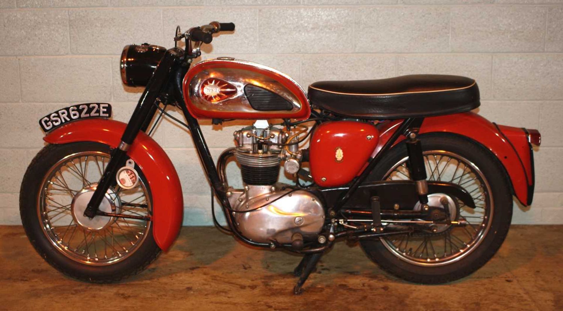 A 1967 BSA C15 249cc motorcycle, registration GSR622E, black/red, frame ...