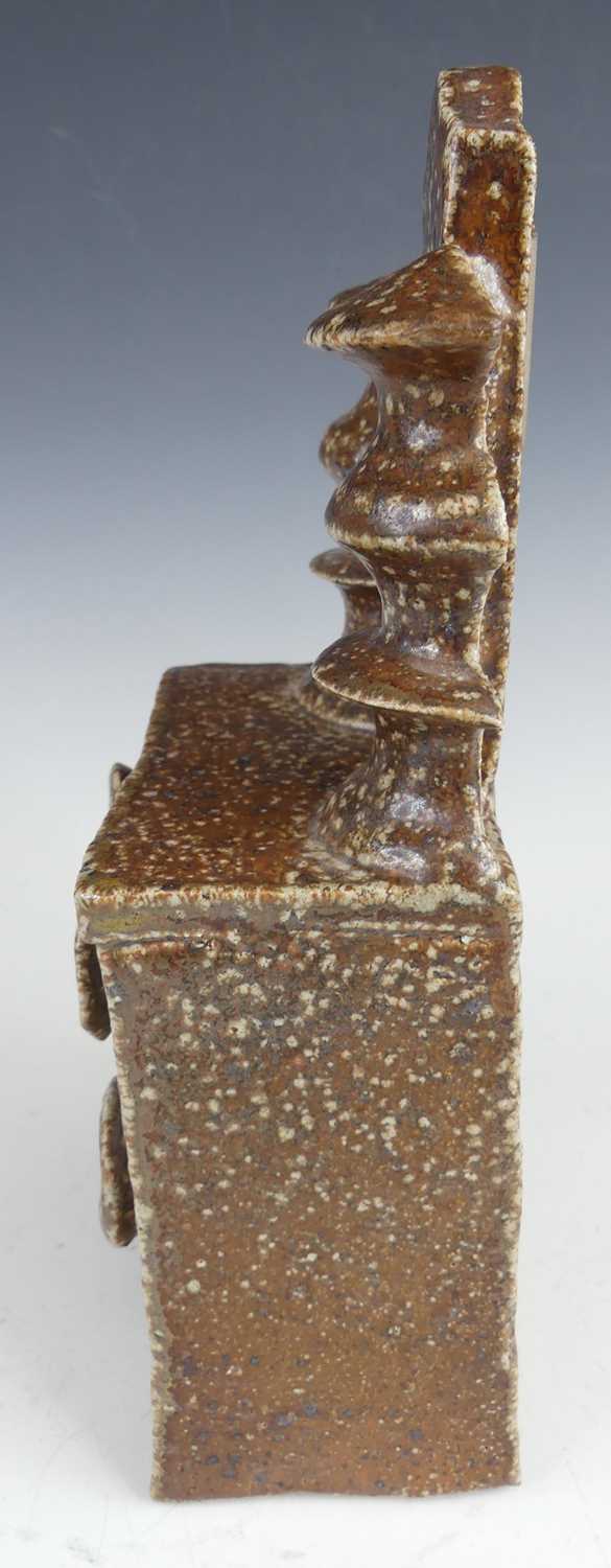 John Maltby (1936-2020) - Dressing Chest, glazed stoneware in mottled brown, with one upper - Image 4 of 7