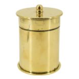 A Great War trench art brass shell-case tobacco jar, 1917 dated, 9 x 12 cm
