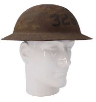 A Great War US unit-marked British "Brodie" pattern steel helmet