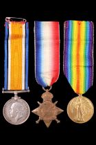 A 1914-15 Star, British War and Victory Medals, to 67091 Dvr / Gnr S Cole, Royal Field Artillery