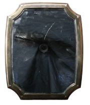 A large Tiffany & Co electroplate-faced easel mirror, having a bevelled edged mirror plate, the