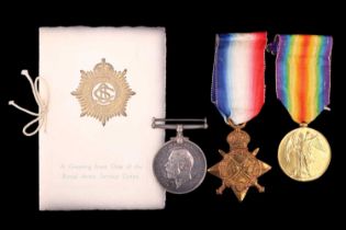 A 1914-15 Star, British War and Victory Medals to S4-084861 Pte H P Coates, Army Service Corps, with