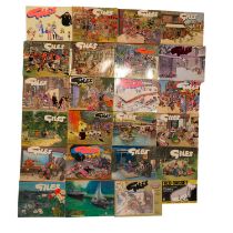 A quantity of "Giles" cartoons and annuals, twenty-fifth series and later, together with a Fred