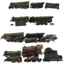 Various Hornby and Mainline model railway locomotives together with a clockwork locomotive and