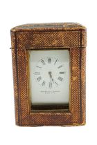 A diminutive late 19th / early 20th Century carriage clock by Morrison & Chapman of Barnstaple, in