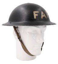 A Second World War Home Front First Aid Party Mk II steel helmet