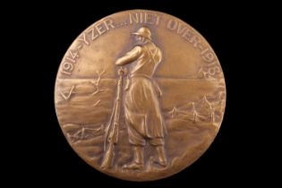 A Belgian Great War service commemorative Guldenboek der Vuurkaart [Golden Book of the Firecard]