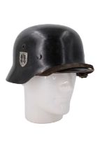A German Third Reich M '35 steel helmet