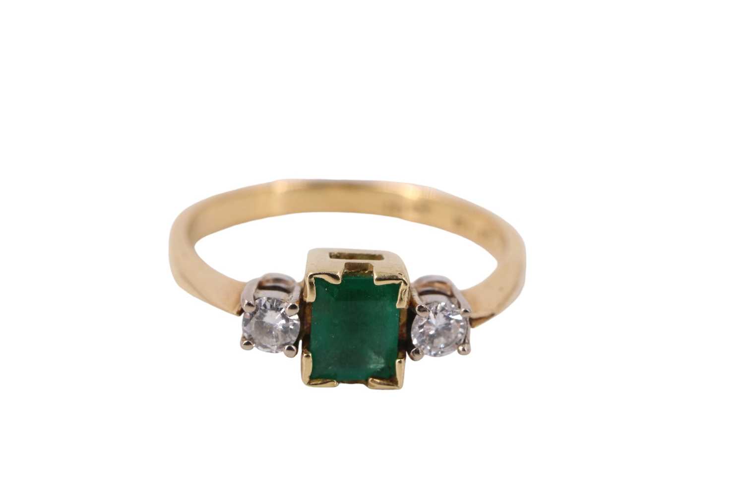 A 1960s / 1970s emerald and diamond demi-parure, comprising a ring, an emerald of approximately 0.75 - Image 4 of 6
