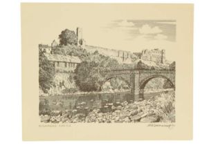 Alfred Wainwright (1907-1991) “Richmond Castle”, a lush study of the ruinous, 17th Century Yorkshire