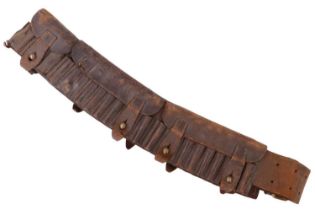 A Boer War British leather bandolier / cartridge belt, dated 1900
