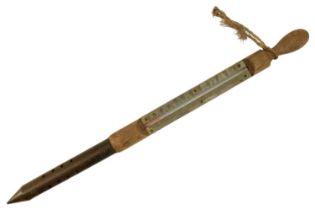 An early 20th Century gardener's hotbed soil thermometer, 43.5 cm