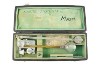 A cased late 20th Century Planimeter by A Ott of Kempten, Germany, with an issue/receipt voucher for