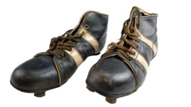 A pair of 1940s football boots