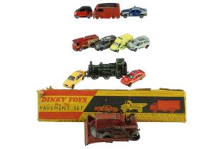 A small quantity of vintage and later diecast toys including Dinky, Corgi, etc, together with a