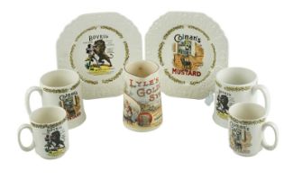 A group of Colman's Mustard and Bovril advertising ceramics by Lord Nelson Pottery, together with