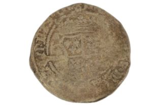 Henry VIII, Harp Coinage, obverse crowned arms, reverse crowned harp dividing initials H-R, second