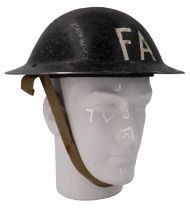 A Second World War Home Front Civil Defence First Aid steel helmet