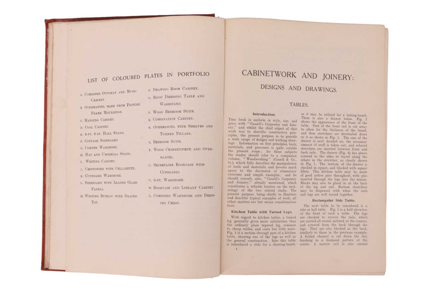 Paul N Hasluck, "Cabinetwork and Joinery, comprising designs and details of construction with 2, - Image 4 of 5