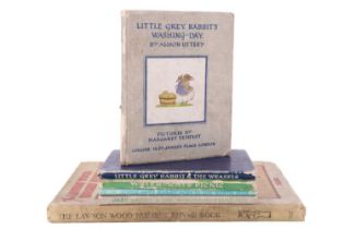 Six vintage children’s books including two first editions: Alison Uttley, “Little Grey Rabbit Goes