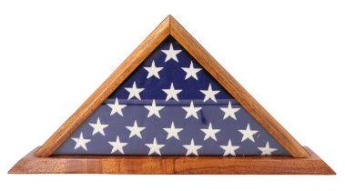 A cased US flag, flown at the U.S.S. Arizona Memorial, June 14, 1991, from the Fleet Reserve