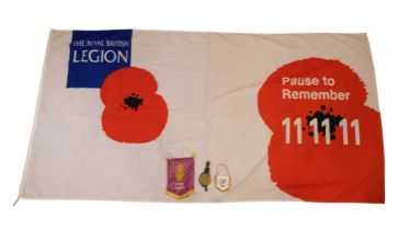 A large British Legion flag, Royal British Legion Ypres branch and 40th anniversary Normandie