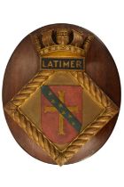 An HMS Latimer plaque, 21 cm x 25 cm