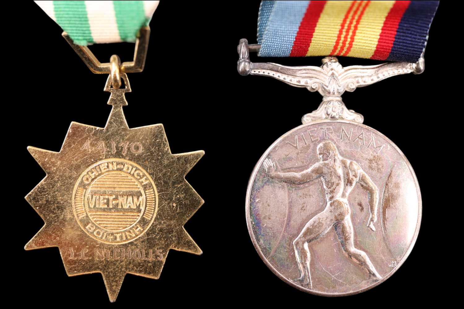 Vietnam War and South Vietnamese Campaign Medals to 44170 L C Nicholls - Image 2 of 2