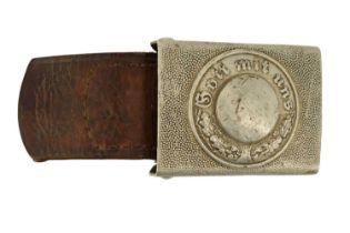 A German Third Reich police belt buckle, (de-Nazified)