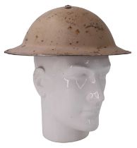 A Second World War South African army steel helmet