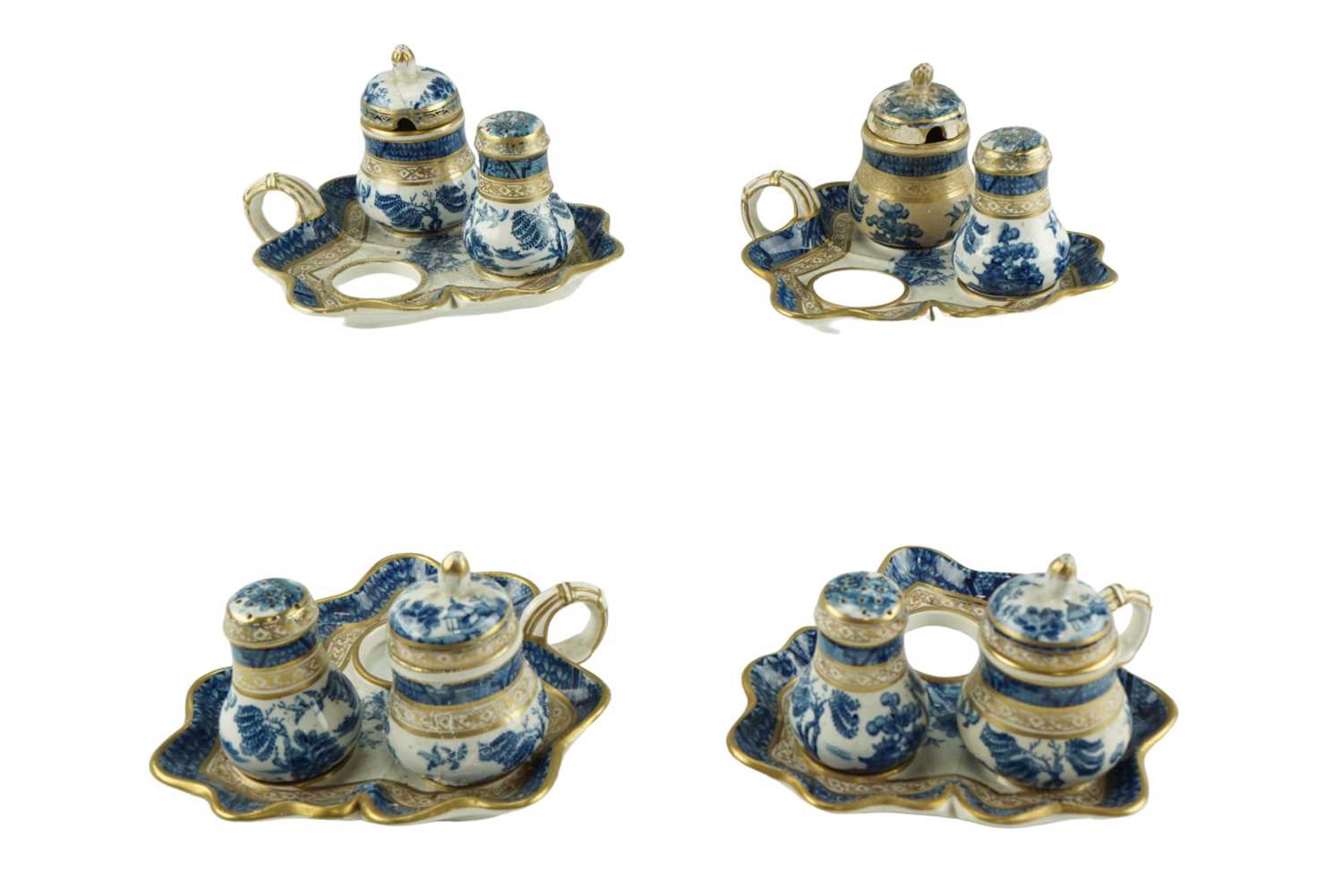 Service à Thé Ancien Booths Old Willow - Porcelaine Anglaise Bleue Et Blanche, Années 1930