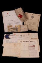 A Great War Joint Women's Voluntary Aid Detachment document, photograph and insignia group,