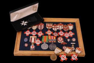 A large collection of British Red Cross and related medals and badges