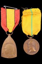 A Belgian Great War Service Medal together with a Reign of Albert I Commemorative Medal