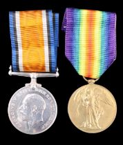 British War and Victory Medals to 1312 Pte B H Gilbert, Kent Cyclist Battalion