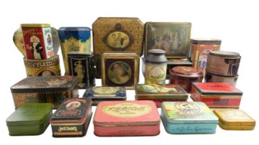 A large quantity of early-to-mid 20th Century advertising tins, including Carr's of Carlisle,