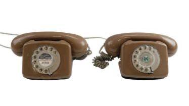 Two 1970s / 1980s 700 series rotary dial 'Compact' telephones, model 776