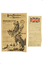 A 1950s children's Wild West newspaper "Rocky Mountain News. All the News from Way out West",