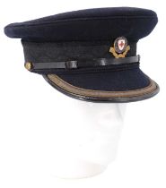 A British Red Cross Society senior officer's peaked cap, labelled "Div Dir Carswell", circa 1940s