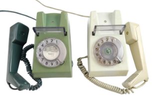 Two 1960s / 1970s 700 series 'Trimphone' telephones, marked 'GEN 791/2' and 'TELE 2/722'
