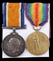 British War and Victory Medals to 50697 Pte J Laverty, Border Regiment