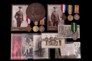 A Great War and Second World War family and casualty medal group comprising a 1914-15 Star with