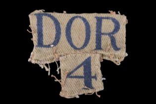 A Second World War 4th Battalion Dorset Home Guard cloth shoulder badge
