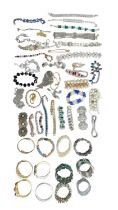 A quantity of mid to late 20th Century costume jewellery bracelets