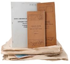 A quantity of Mid 20th Century military aircraft charts relating to Asia, India, Indonesia, etc,