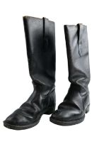 A pair of London Fire Brigade leather boots, service numbered internally, second quarter 20th